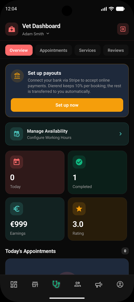 Dierend vet dashboard